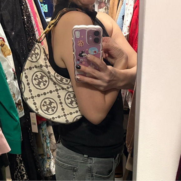 Tory Burch Beige and Gray Shoulder Bag - Picture 8 of 8